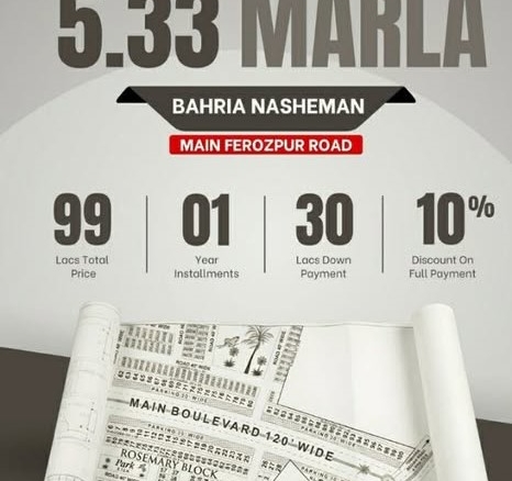 Commercial Plot for Sale in Bahria Nasheman Lahore